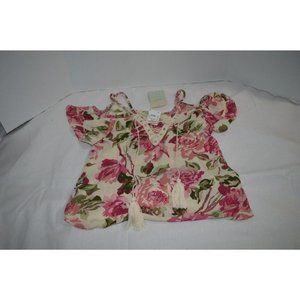 Lily White Women Black Short Sleeve Blouse XS